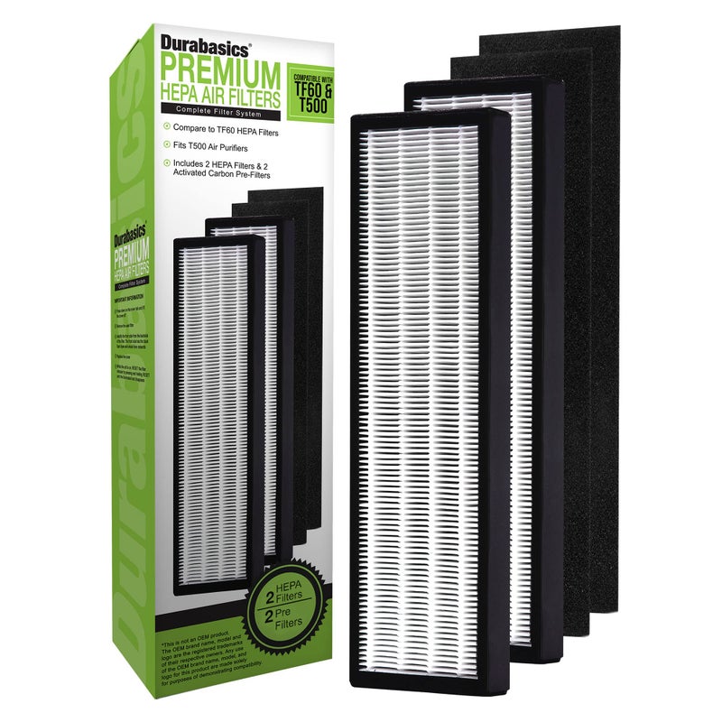 Durabasics HEPA Filters Compatible with Alen T500-2 Pack Replacement Filter - Image 1